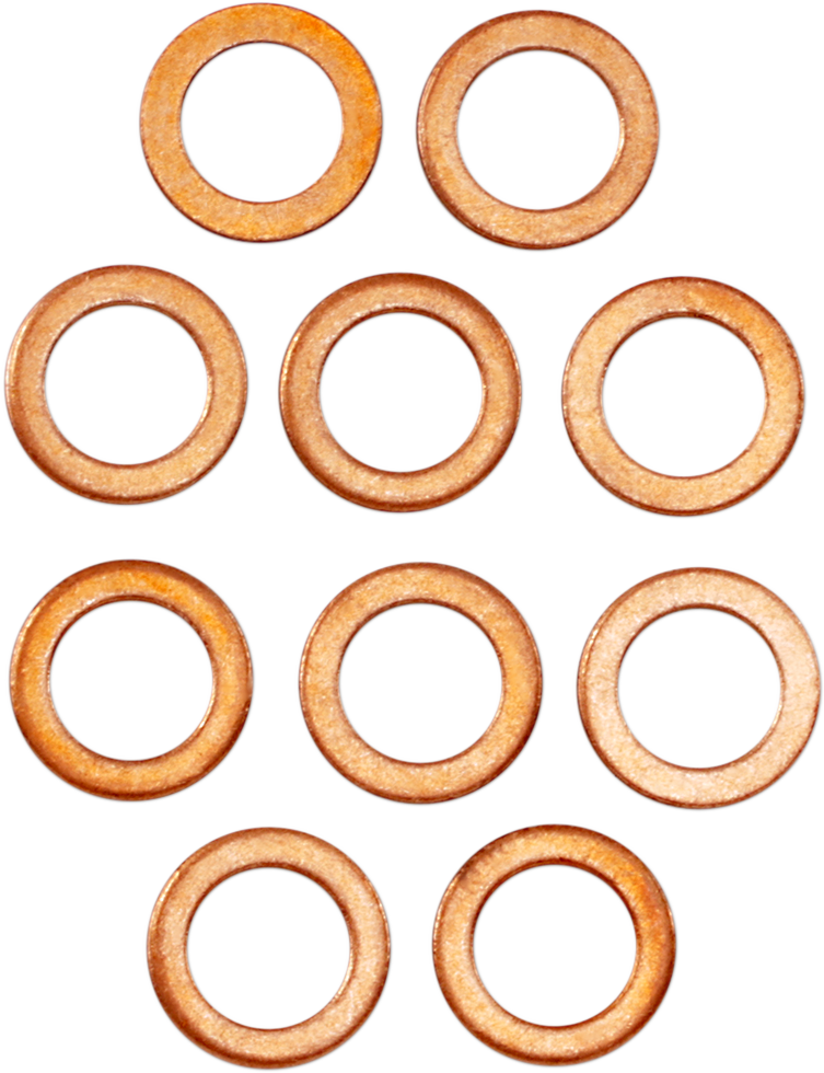JAMES GASKET Lower Fork Leg Copper Washers - 10-Pack