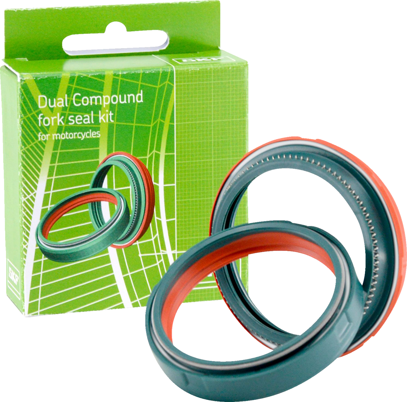 SKF FORK SEAL KIT, DUAL COMPOUND, SHOWA 49 MM