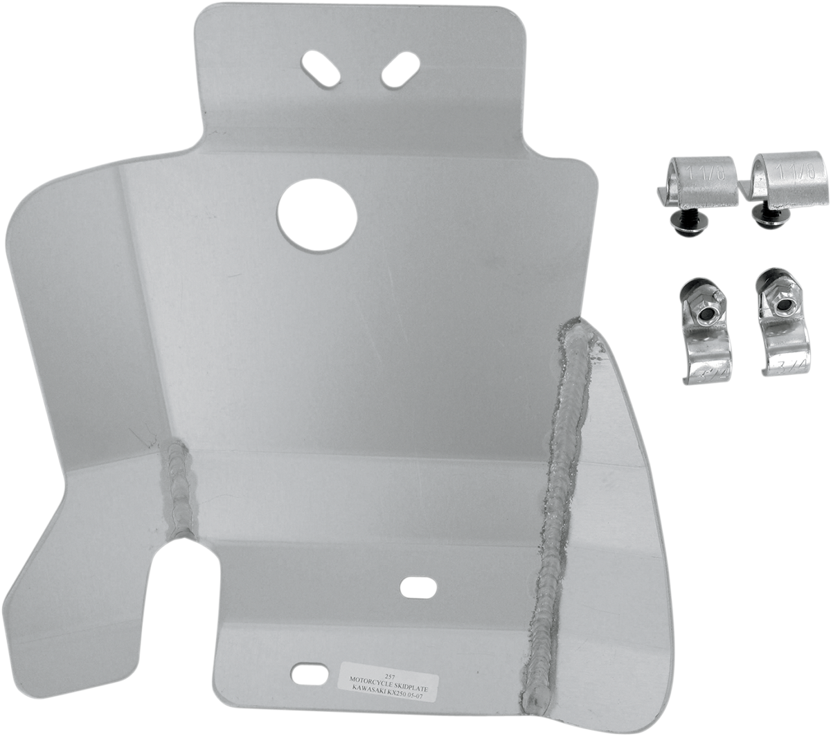 MOOSE OFFROAD Skid Plate - Silver - Kawasaki - KX 250