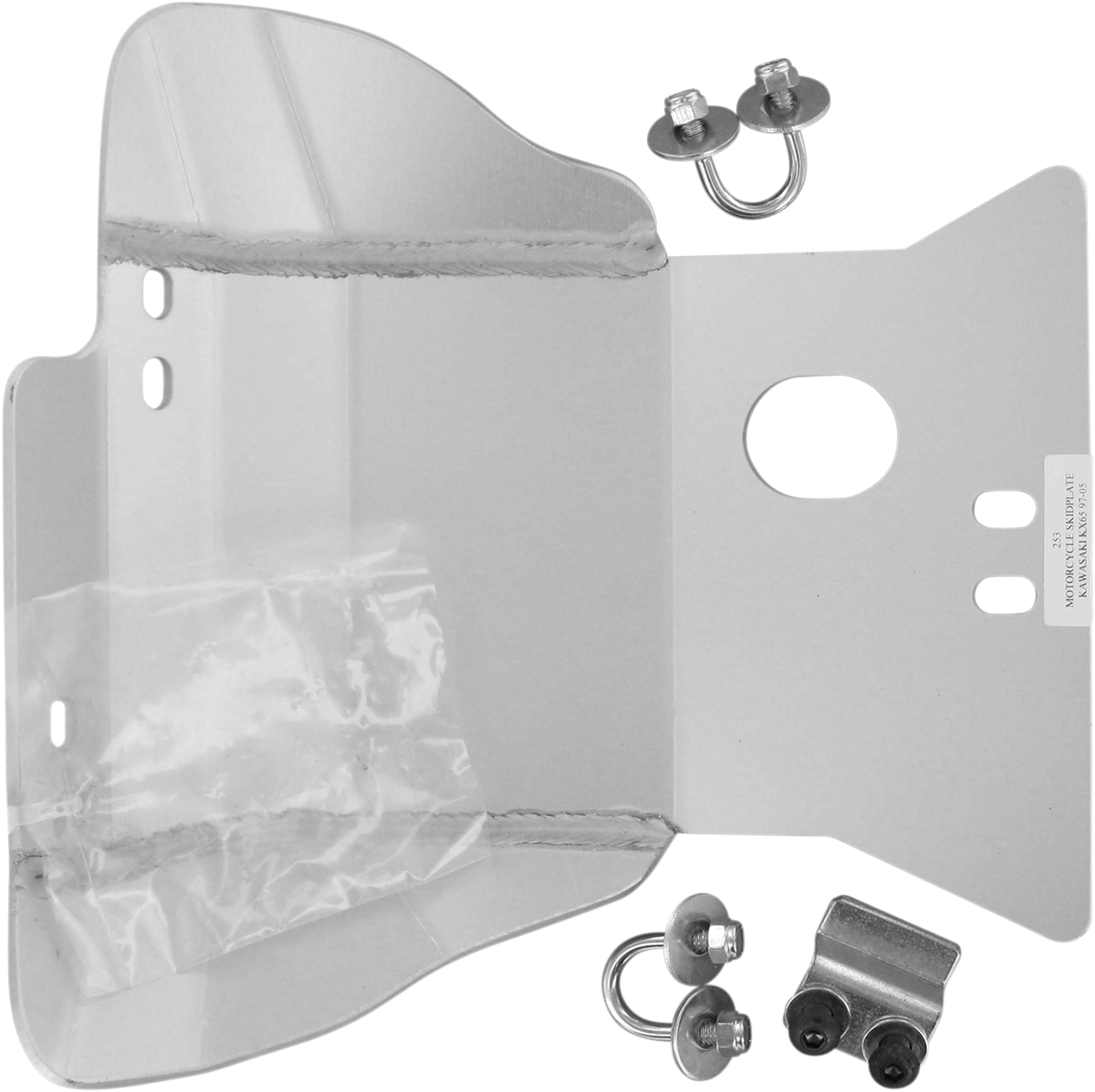 MOOSE OFFROAD Skid Plate - Silver - Kawasaki - KX 65