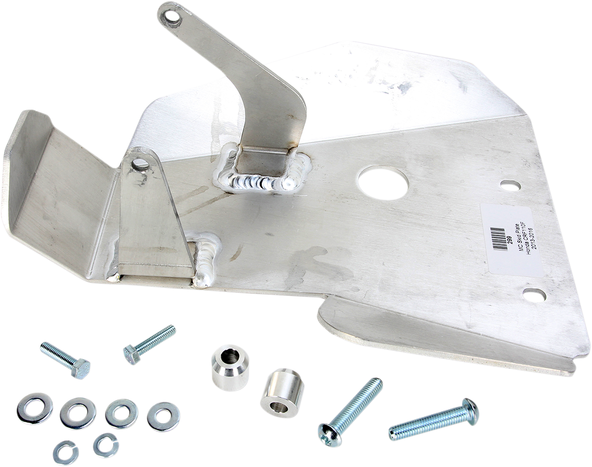 MOOSE OFFROAD Skid Plate - Silver - Honda - CRF110F