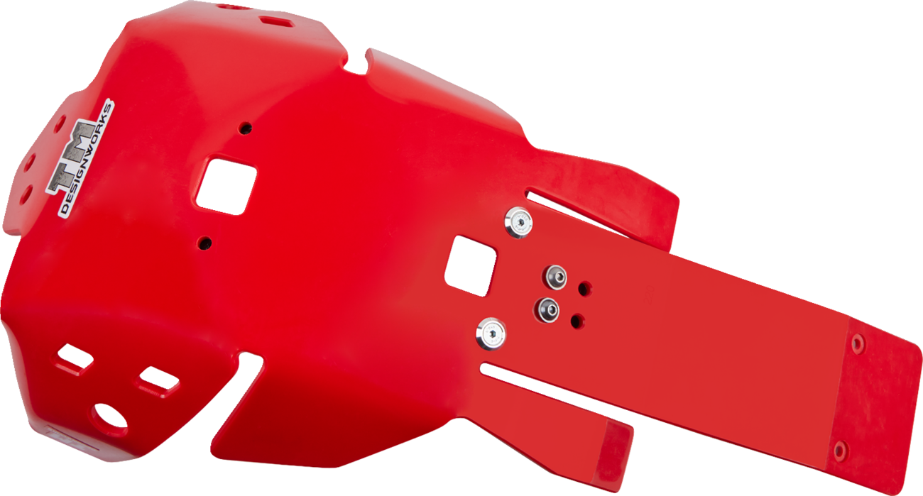 T.M. DESIGNWORKS Skid Plate - Red - Honda