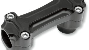TODD'S CYCLE Bone Bar Handlebar Clamp & Riser Kit - 1" Rise - 1" Clamping - Black