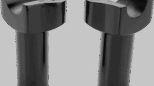 DRAG SPECIALTIES Forged Aluminum Handlebar Risers - Straight - 3-1/2" - Black