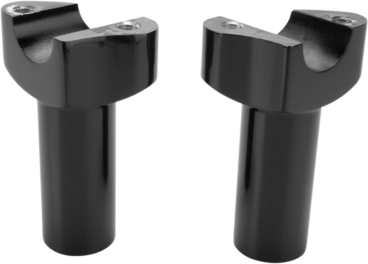 DRAG SPECIALTIES Forged Aluminum Handlebar Risers - Straight - 3-1/2" - Black