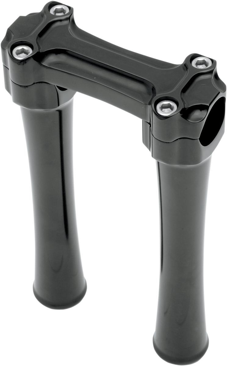 TODD'S CYCLE Bone Bar Handlebar Clamp & Riser Kit - 8" Rise - 1" Clamping - Black