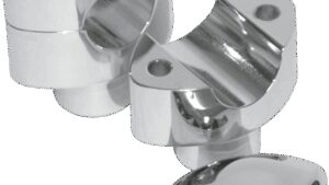 LA CHOPPERS Handlebar Risers for 1" Handlebars - Smooth - 1-1/2" - Chrome