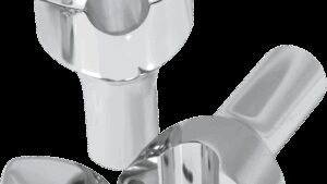 LA CHOPPERS Handlebar Risers for 1" Handlebars - Smooth - 3" - Chrome