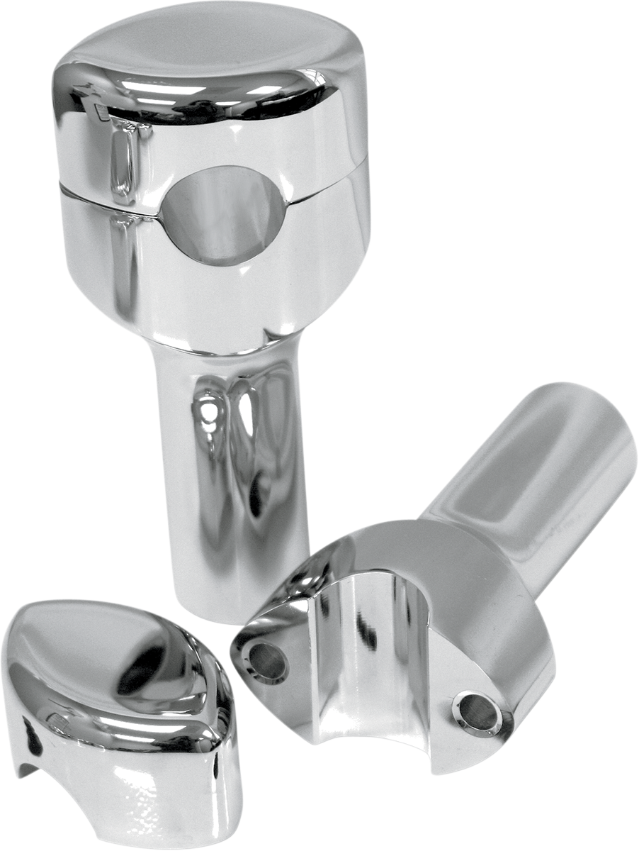 LA CHOPPERS Handlebar Risers for 1" Handlebars - Smooth - 4" - Chrome