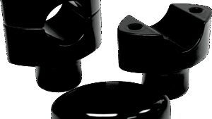 LA CHOPPERS Handlebar Risers for 1" Handlebars - Smooth - 1-1/2" - Black