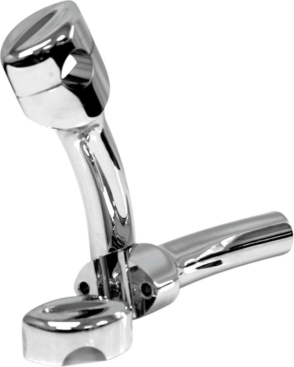 LA CHOPPERS Hefty Smooth Handlebar Risers for 1-1/4" Handlebars - Pullback - 5-1/2" - Chrome