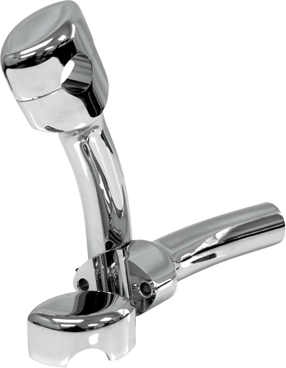 LA CHOPPERS Hefty Smooth Handlebar Risers for 1-1/4" Handlebars - Pullback - 5-1/2" - Chrome