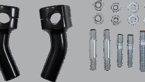 BARON Kickback Handlebar Risers - 1" - Black