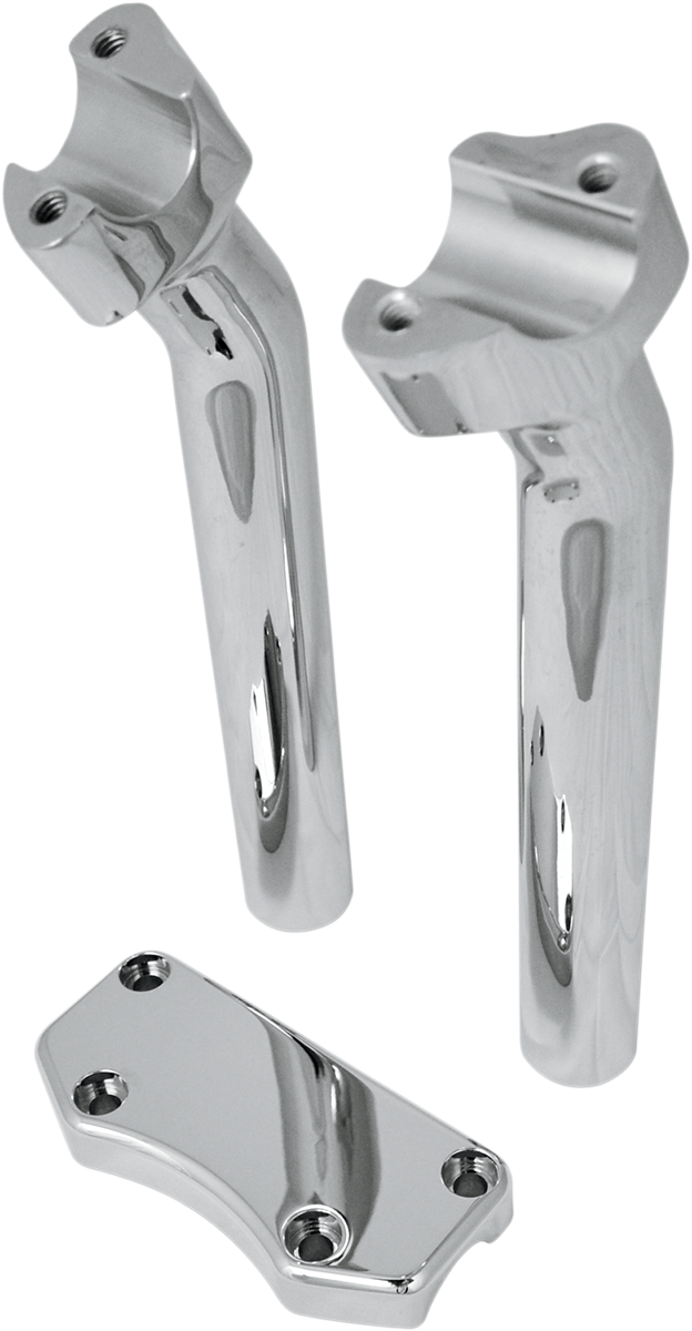 DRAG SPECIALTIES Handlebar Riser & Top Clamp Kit - 9-1/2" - Buffalo - Chrome