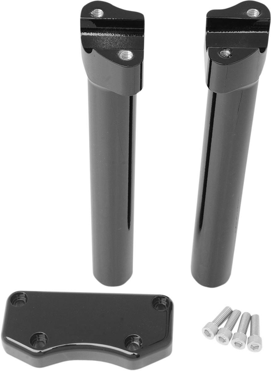 DRAG SPECIALTIES RISER BUFF W/CLAMP 10" BK