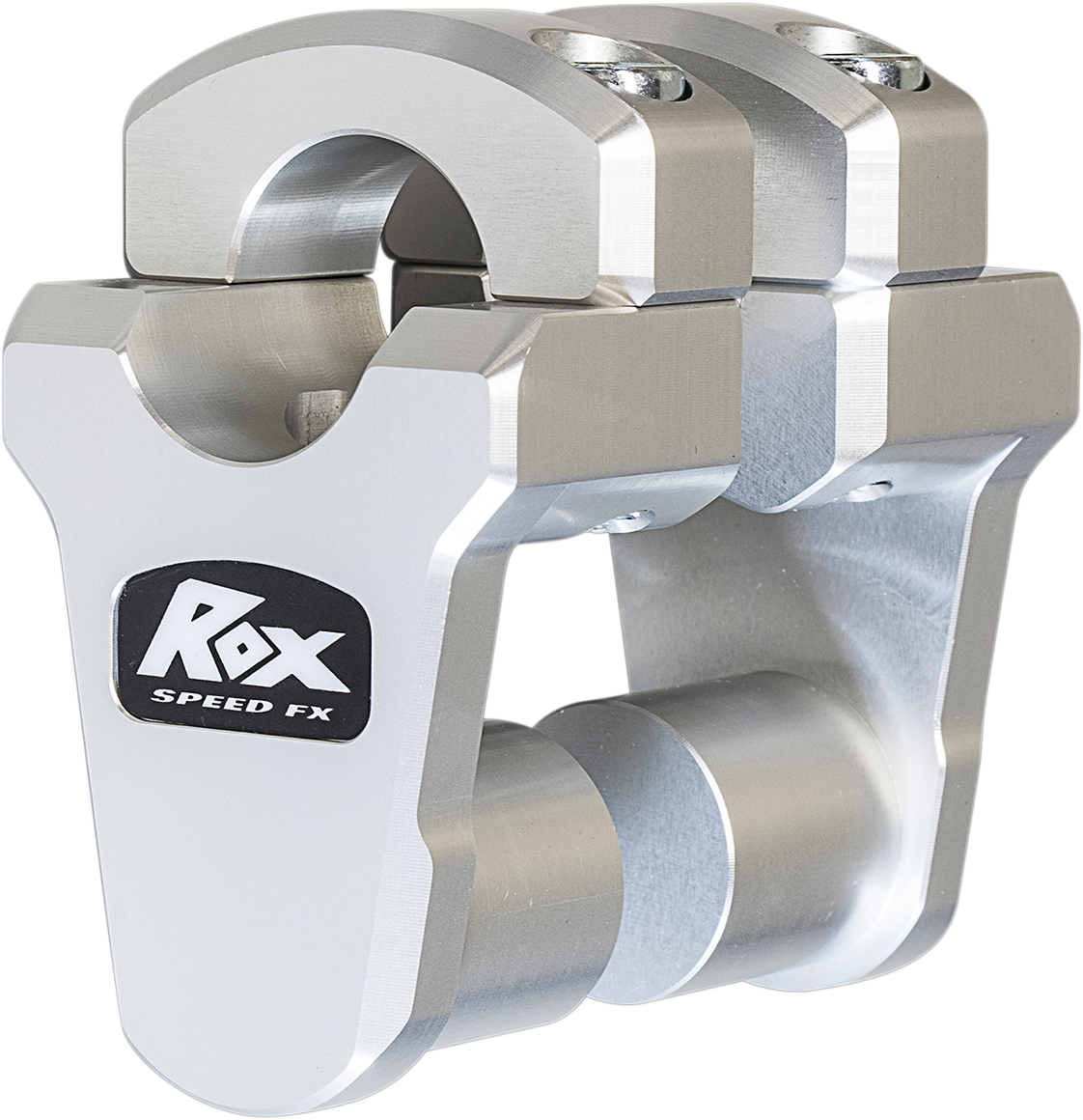 ROX SPEED FX Pivoting Handlebar Risers for 1-1/8" Bar Clamps - 2" - Clear Anodized