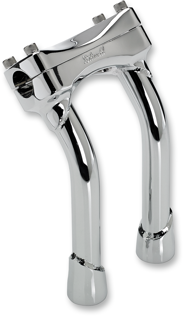 BILTWELL Murdock Handlebar Risers - Pullback - 8" - Chrome