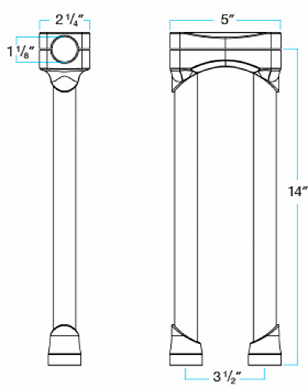 BILTWELL RISER MURDOCK O/S CHR 14" - Image 2