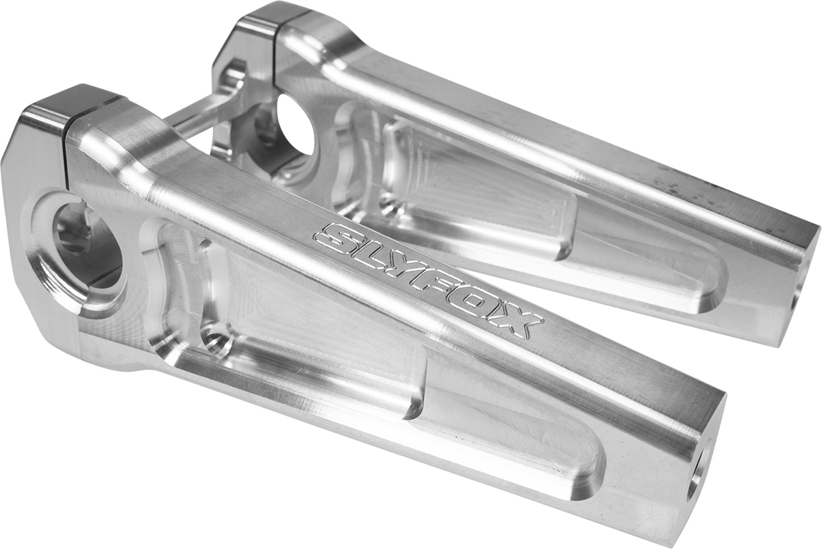 SLYFOX Handlebar Riser Kit - Straight - 1" Clamping - 6" Rise - Raw