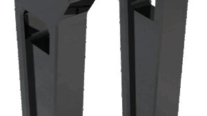 LA CHOPPERS Performance Risers - Straight - 8" - Black Anodized