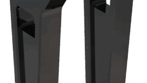 LA CHOPPERS Performance Risers - Straight - 8" x 1-1/4" - Black Anodized