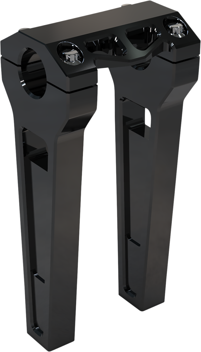 LA CHOPPERS Performance Risers - Straight - 8" x 1-1/4" - Black Anodized