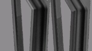 KODLIN USA Fastback Risers - Includes Clamp - 10" - Black