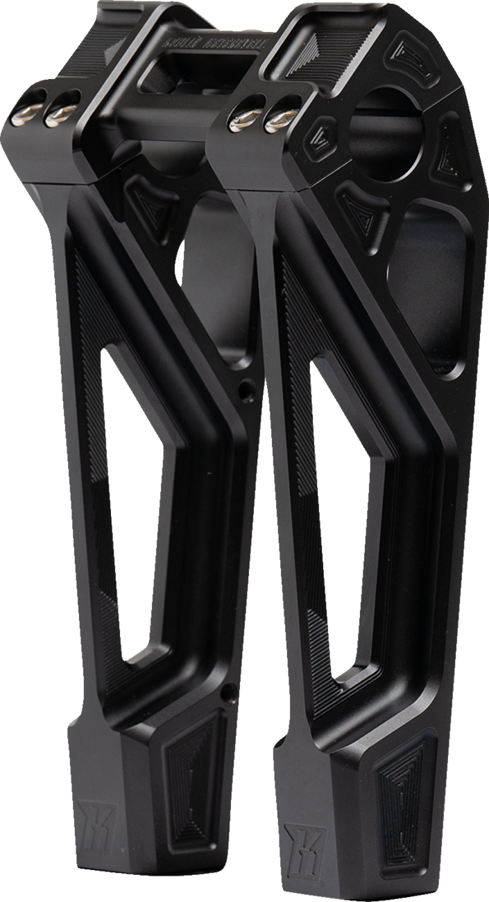 KODLIN USA Fastback Risers - Includes Clamp - 8" - Black