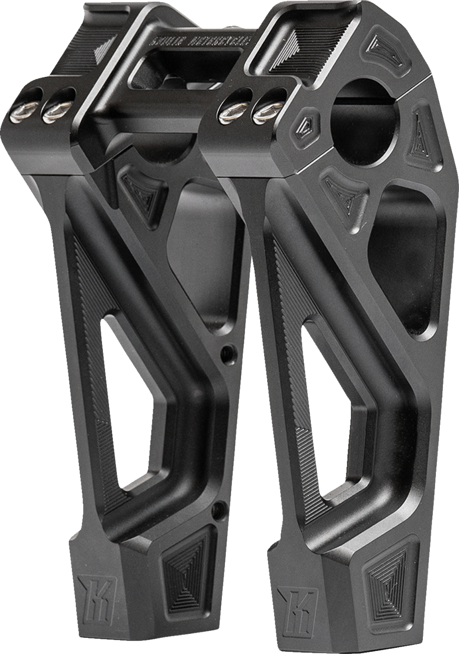 KODLIN USA Fastback Risers - Includes Clamp - 6" - Black