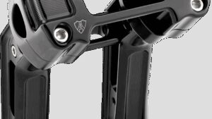 ARLEN NESS Method Kickback Handlebar Riser - Softail Gauge Cut-Out - 7" - Black