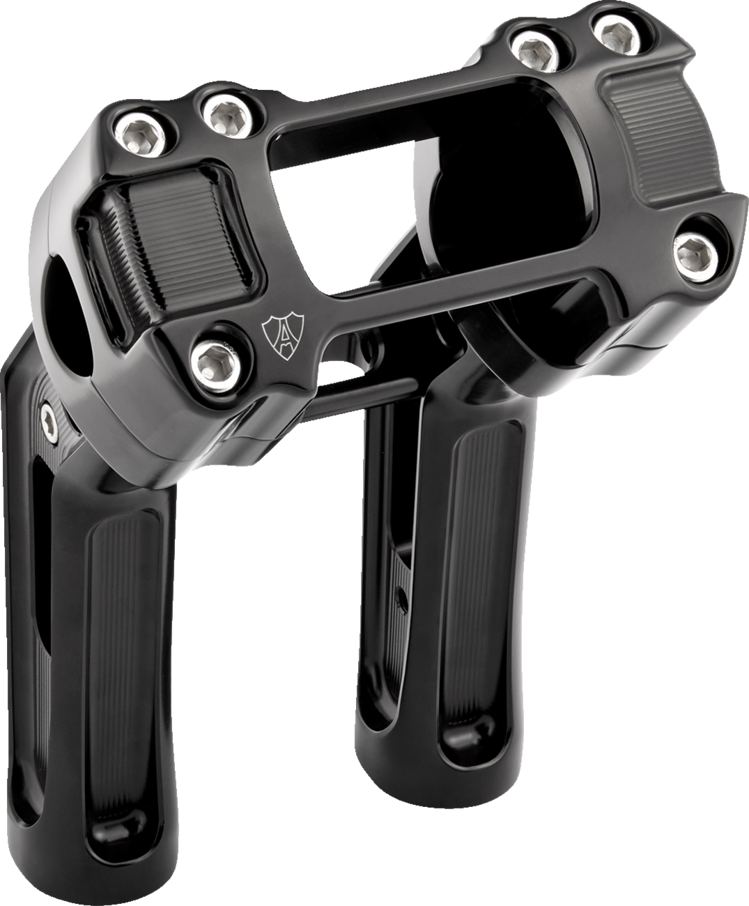 ARLEN NESS Method Kickback Handlebar Riser - Softail Gauge Cut-Out - 7" - Black