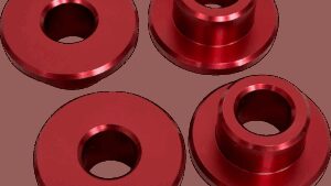 PRO-ONE PERF.MFG. Solid Riser Bushing Kit - Red