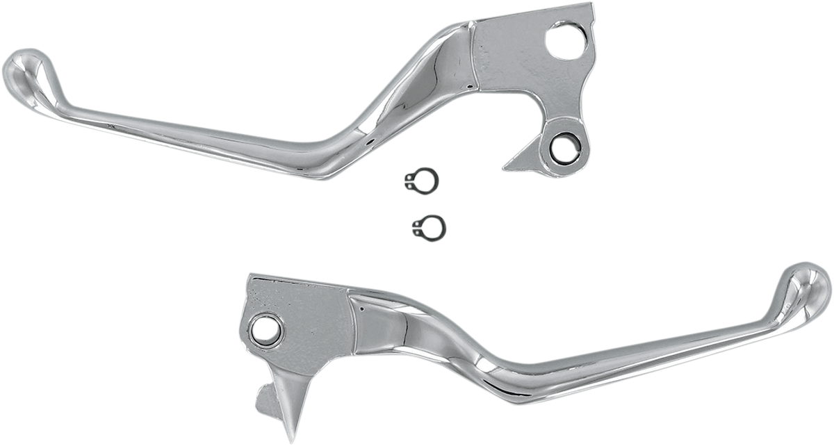 DRAG SPECIALTIES Wide Blade Lever Set - Chrome