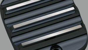 COVINGTONS Master Cylinder Cover - Brake - Front - Finned - Black