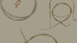 LA CHOPPERS Standard Stainless Braided Handlebar Cable/Brake Line Kit - 12"-14" Ape Hangers - '96-'07 Touring