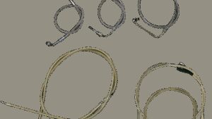 LA CHOPPERS Standard Stainless Braided Handlebar Cable/Brake Line Kit - 15"-17" Ape Hangers - '96-'07 Touring