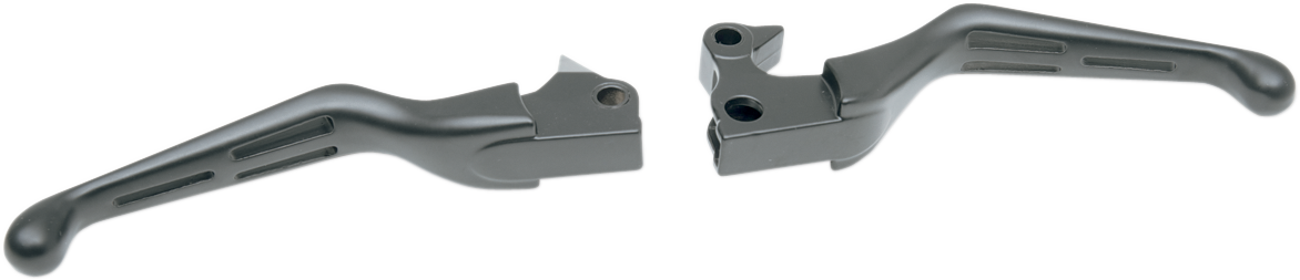 DRAG SPECIALTIES Slotted Wide Blade Lever Set - Black