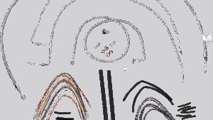 BURLY BRAND Complete Stainless Braided Handlebar Cable/Brake Line Kit - 18" Ape Hangers - '07-'10 FLST