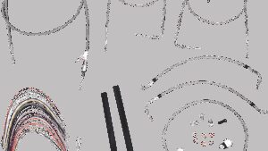 BURLY BRAND Complete Stainless Braided Handlebar Cable/Brake Line Kit - 14" Ape Hangers - '97-'01 Touring