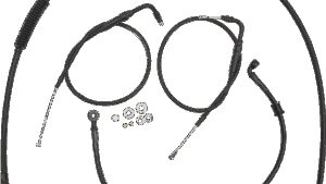 BURLY BRAND Handlebar Cable and Brake Line Kit for Clubman Handlebars - '97-'03 XL
