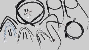 BURLY BRAND Complete Black Vinyl Handlebar Cable/Line Kit for Ape Hangers - 16" - '12-'17 Dyna