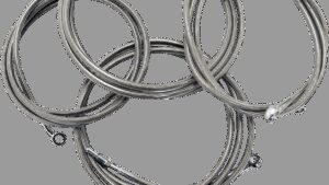 LA CHOPPERS Standard Stainless Braided Handlebar Cable/Brake Line Kit - 18"-20" Ape Hangers - '14-'16 Touring