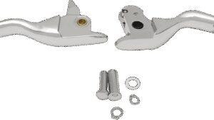 DRAG SPECIALTIES Slotted Wide Blade Lever Set - Chrome