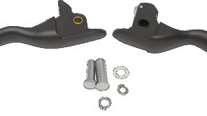 DRAG SPECIALTIES Slotted Wide Blade Lever Set - Black