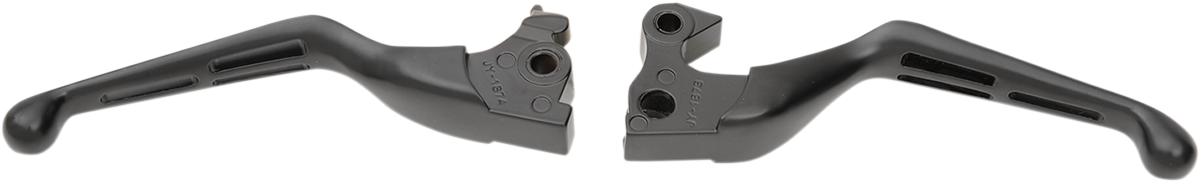 DRAG SPECIALTIES Slotted Wide Blade Lever Set - Black