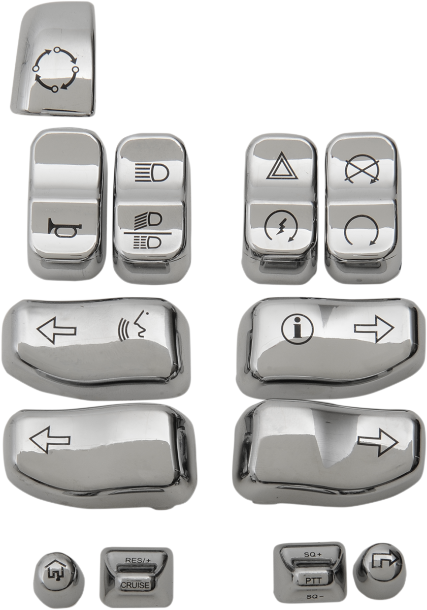 DRAG SPECIALTIES Switch Cap Kit - Chrome