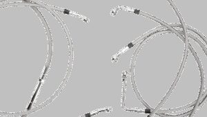 BURLY BRAND Complete Stainless Braided Handlebar Cable/Brake Line Kit - 15" Ape Hangers - '08-'13 FLH