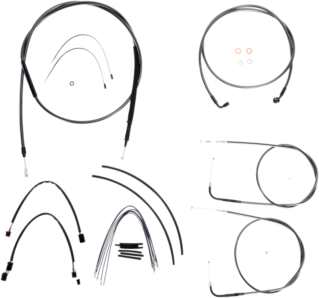 MAGNUM SHIELDING Black Pearl™ Designer Handlebar Installation Kit - 15"-17" - '12-'17 FXDB/C