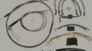 MAGNUM SHIELDING Black Pearl™ Designer Handlebar Installation Kit - 12"-14" - '08-'11 FXDF