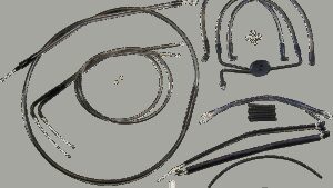 MAGNUM SHIELDING Black Pearl™ Designer Handlebar Installation Kit - 12"-14" - '12-'17 FXDF